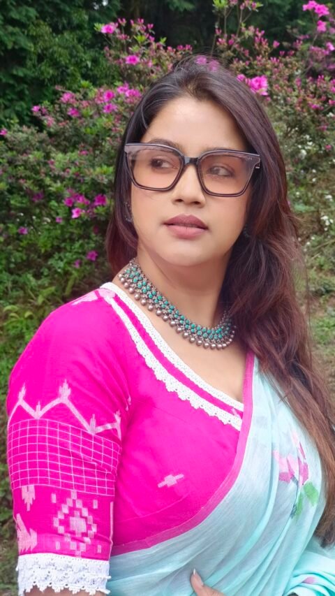 Pink Jamdani Blouse